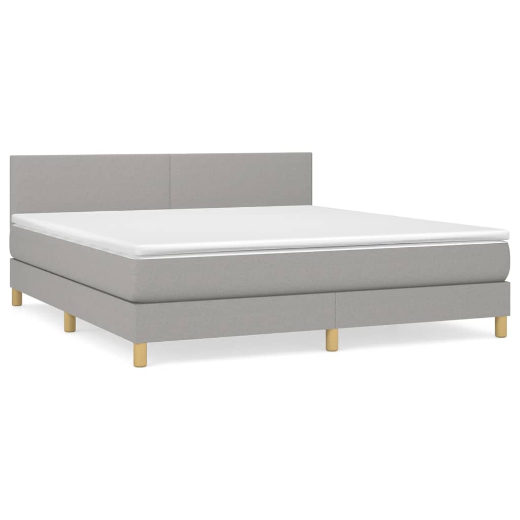vidaXL Κρεβάτι Boxspring με Στρώμα Αν. Πράσινο 160x200εκ Υφασμάτινο