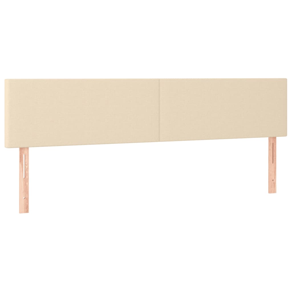 vidaXL Κρεβάτι Boxspring με Στρώμα Κρεμ 200x200 εκ. Υφασμάτινο