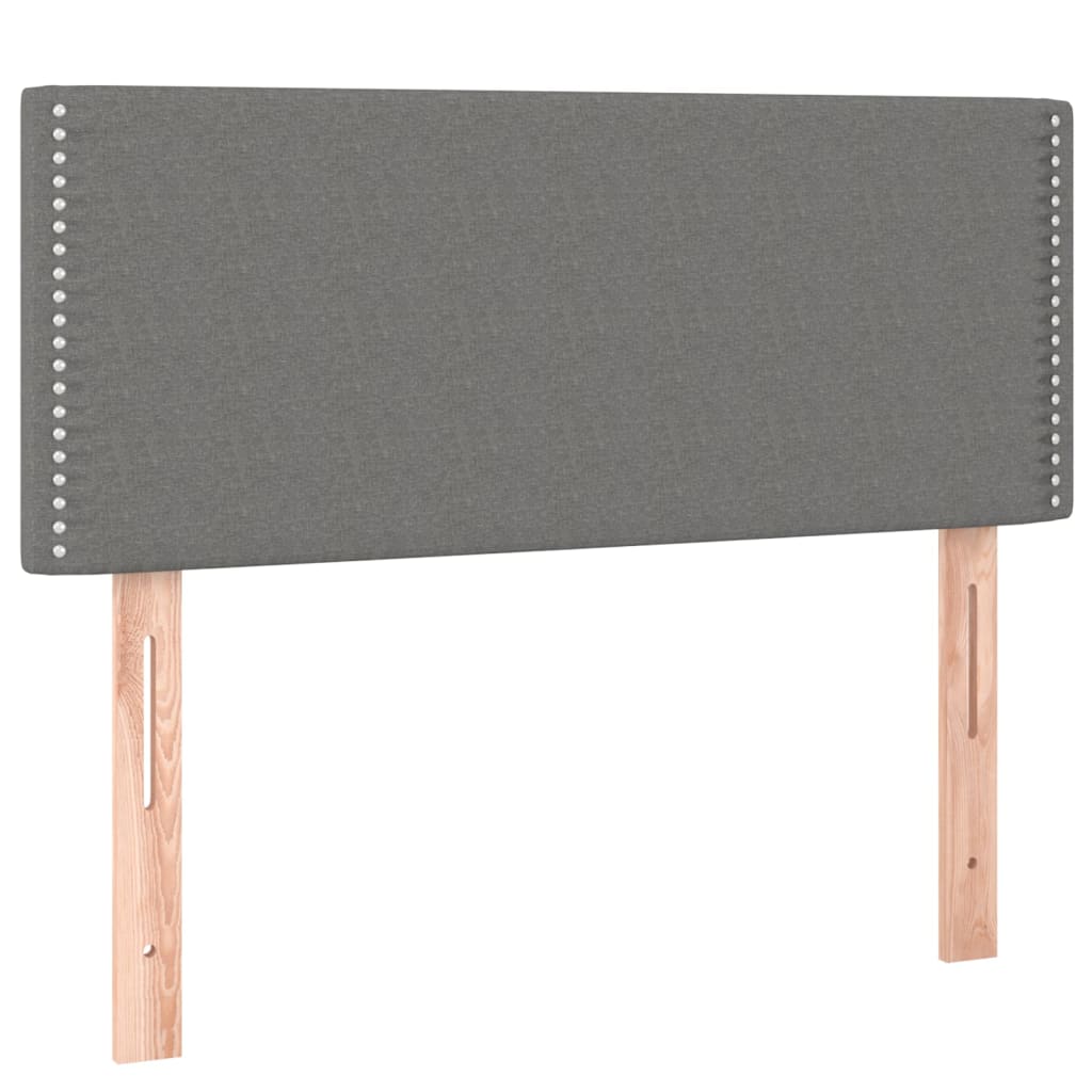vidaXL Κρεβάτι Boxspring με Στρώμα Σκούρο Γκρι 80x200 εκ. Υφασμάτινο