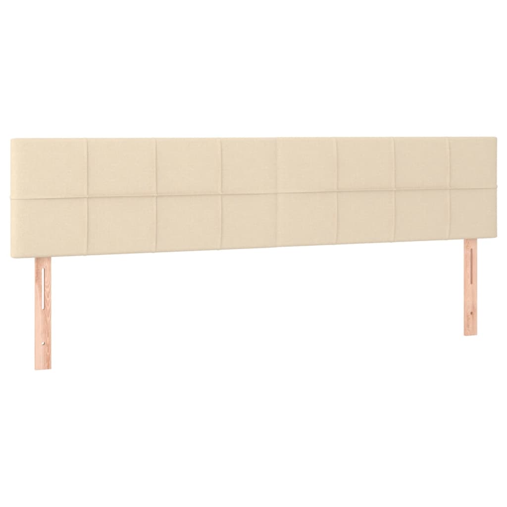 vidaXL Κρεβάτι Boxspring με Στρώμα Κρεμ 180x200 εκ. Υφασμάτινο
