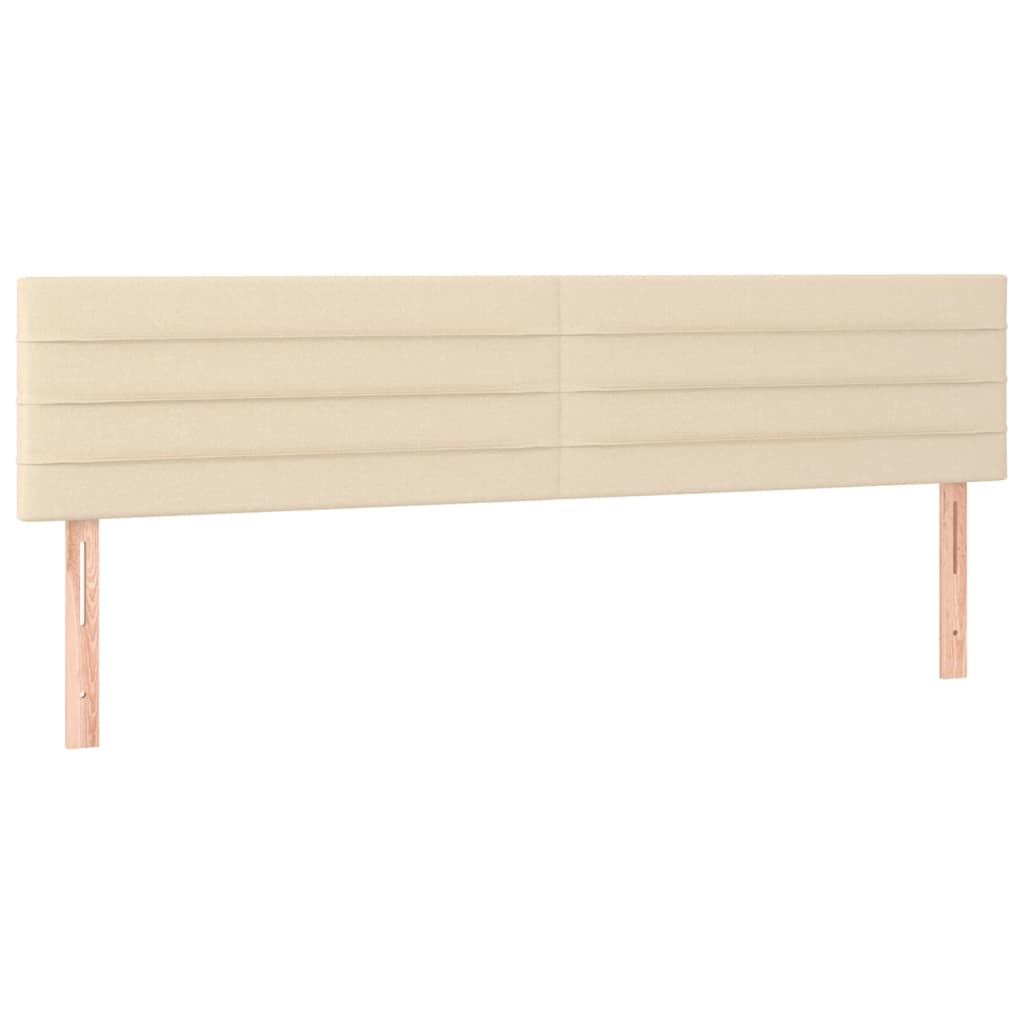 vidaXL Κρεβάτι Boxspring με Στρώμα Κρεμ 200x200 εκ. Υφασμάτινο