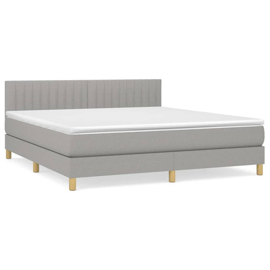vidaXL Κρεβάτι Boxspring με Στρώμα Αν. Πράσινο 160x200εκ Υφασμάτινο