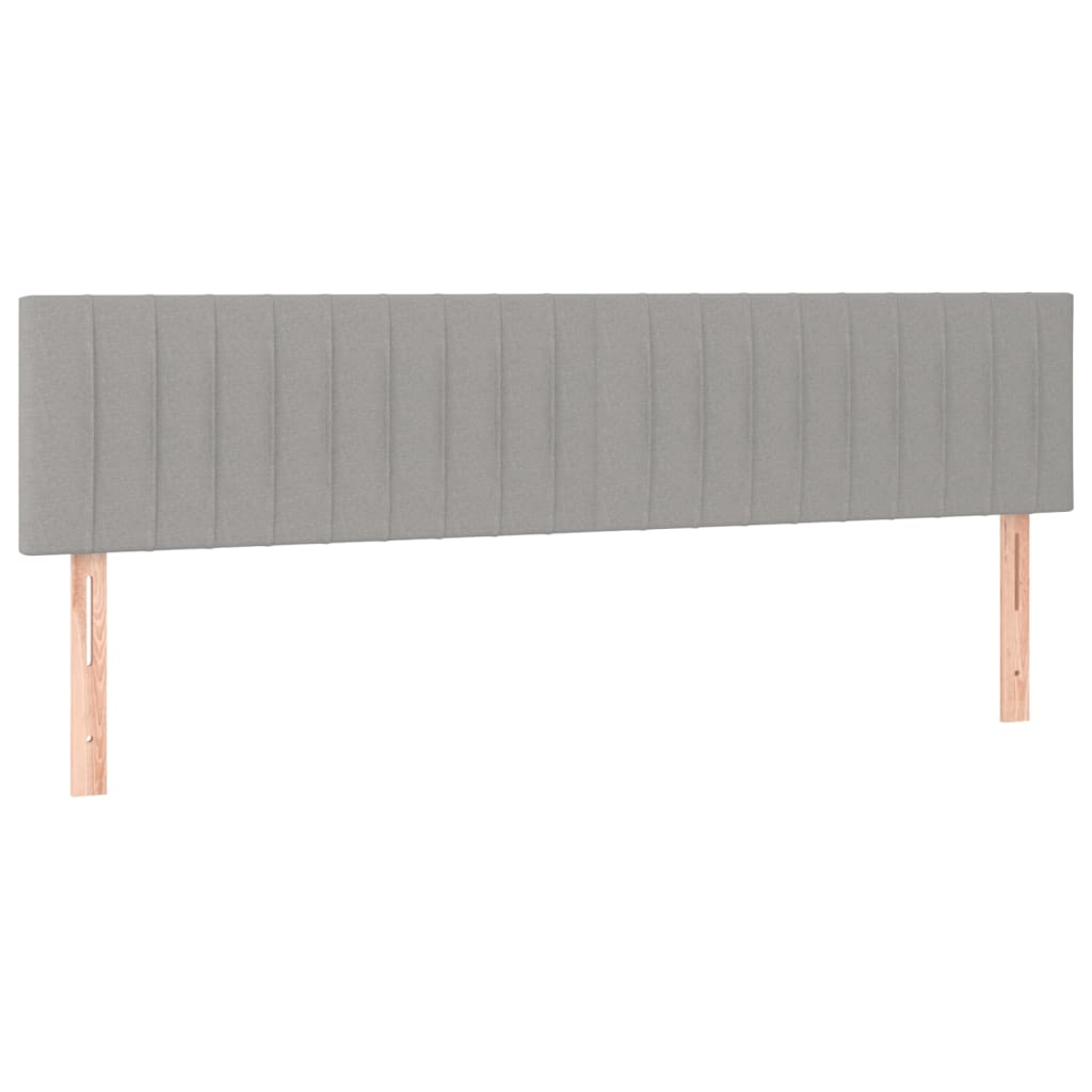 vidaXL Κρεβάτι Boxspring με Στρώμα Ανοιχτό Γκρι 180x200 εκ. Υφασμάτινο