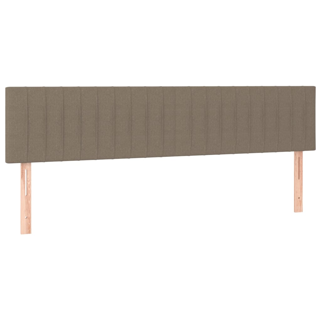 vidaXL Κρεβάτι Boxspring με Στρώμα Taupe 180x200 εκ. Υφασμάτινο
