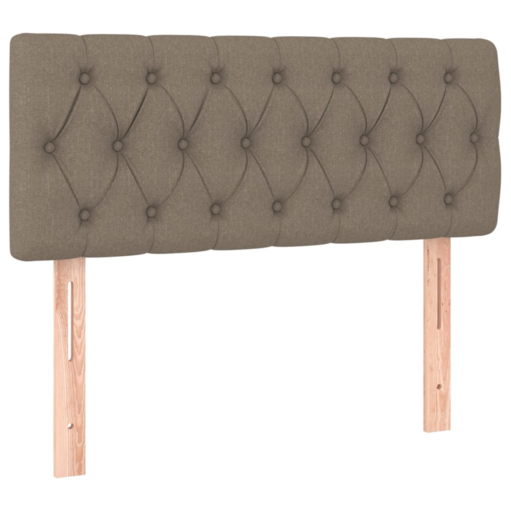 vidaXL Κρεβάτι Boxspring με Στρώμα Taupe 90x200 εκ. Υφασμάτινο