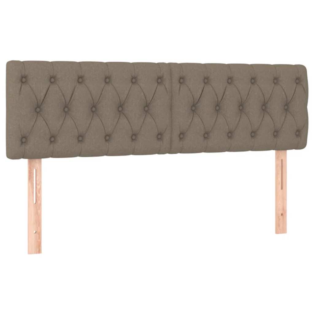 vidaXL Κρεβάτι Boxspring με Στρώμα Taupe 160x200 εκ. Υφασμάτινο