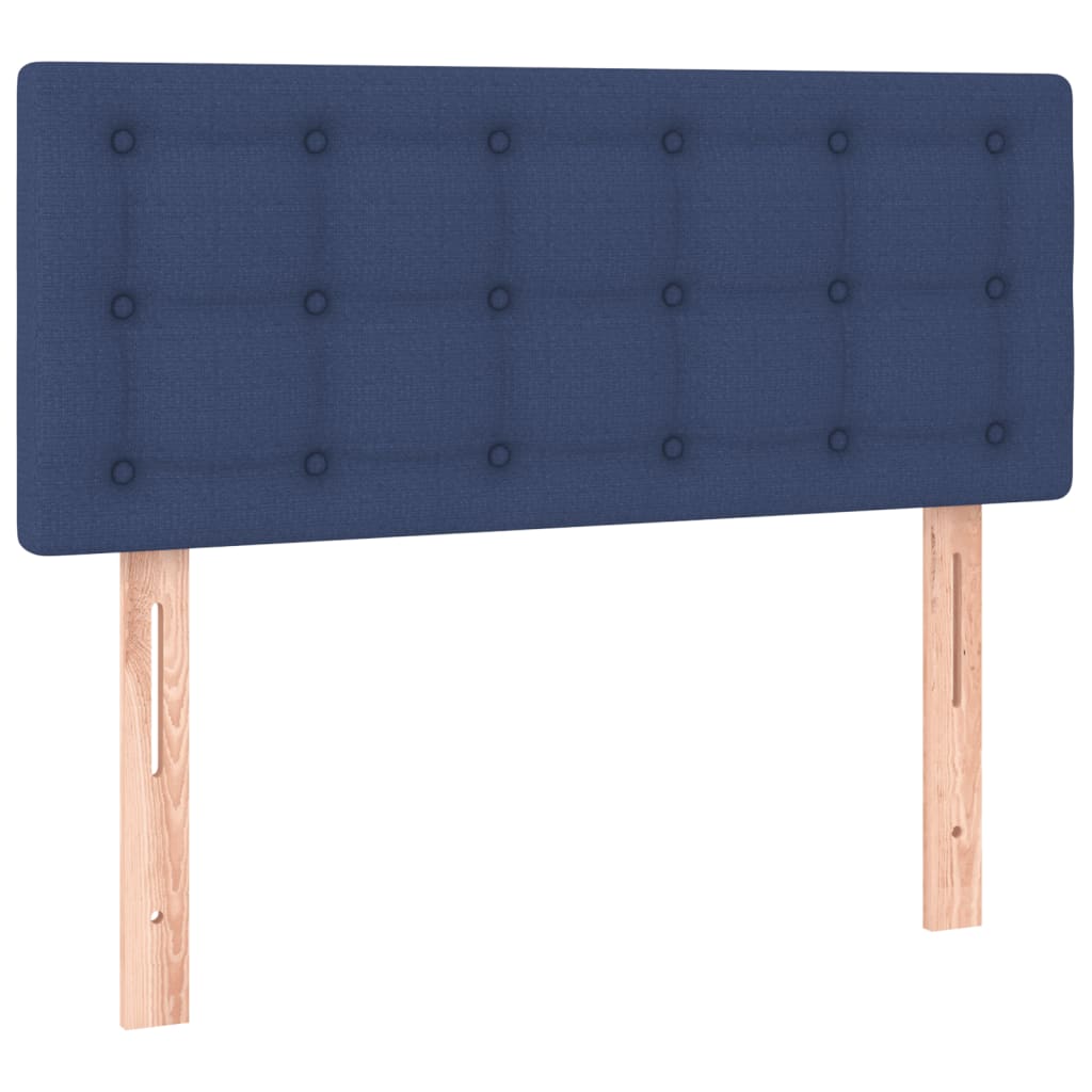 vidaXL Κρεβάτι Boxspring με Στρώμα Μπλε 80x200 εκ. Υφασμάτινο