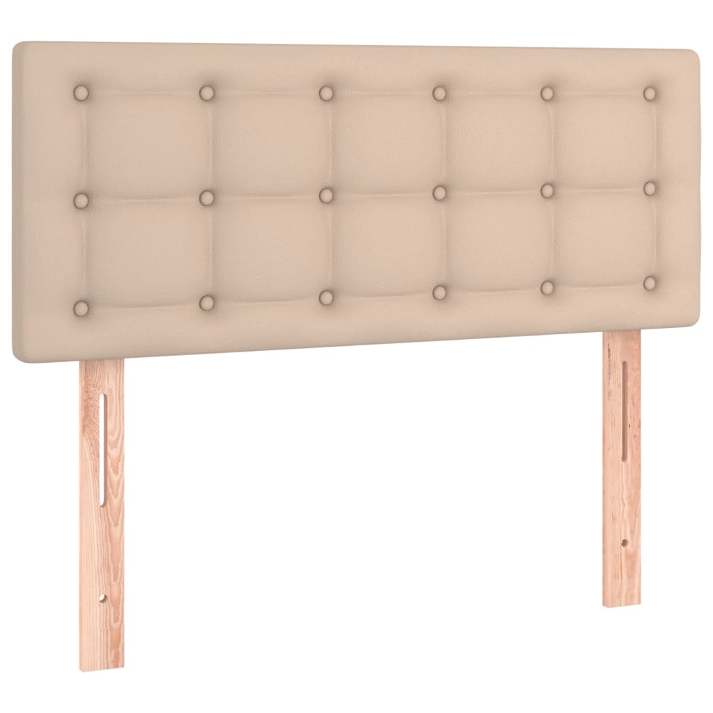 vidaXL Κρεβάτι Boxspring με Στρώμα Καπουτσίνο 100x200εκ.από Συνθ.Δέρμα