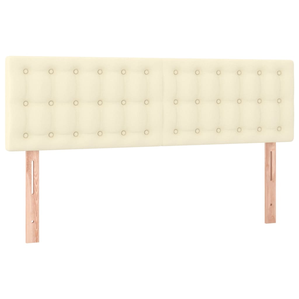 vidaXL Κρεβάτι Boxspring με Στρώμα Κρεμ 140x190εκ. από Συνθετικό Δέρμα