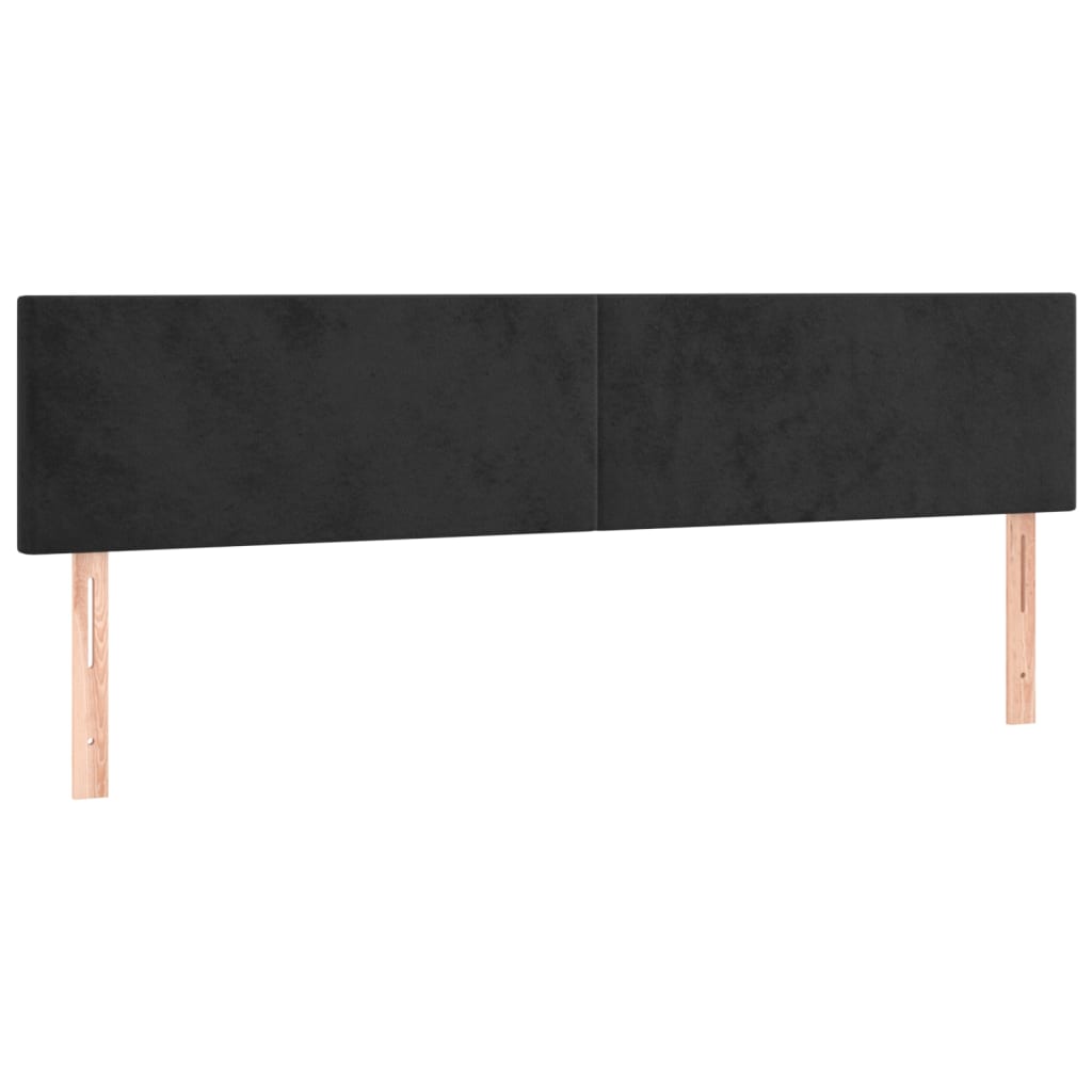 vidaXL Κρεβάτι Boxspring με Στρώμα Μαύρο 160x200 εκ. Βελούδινο