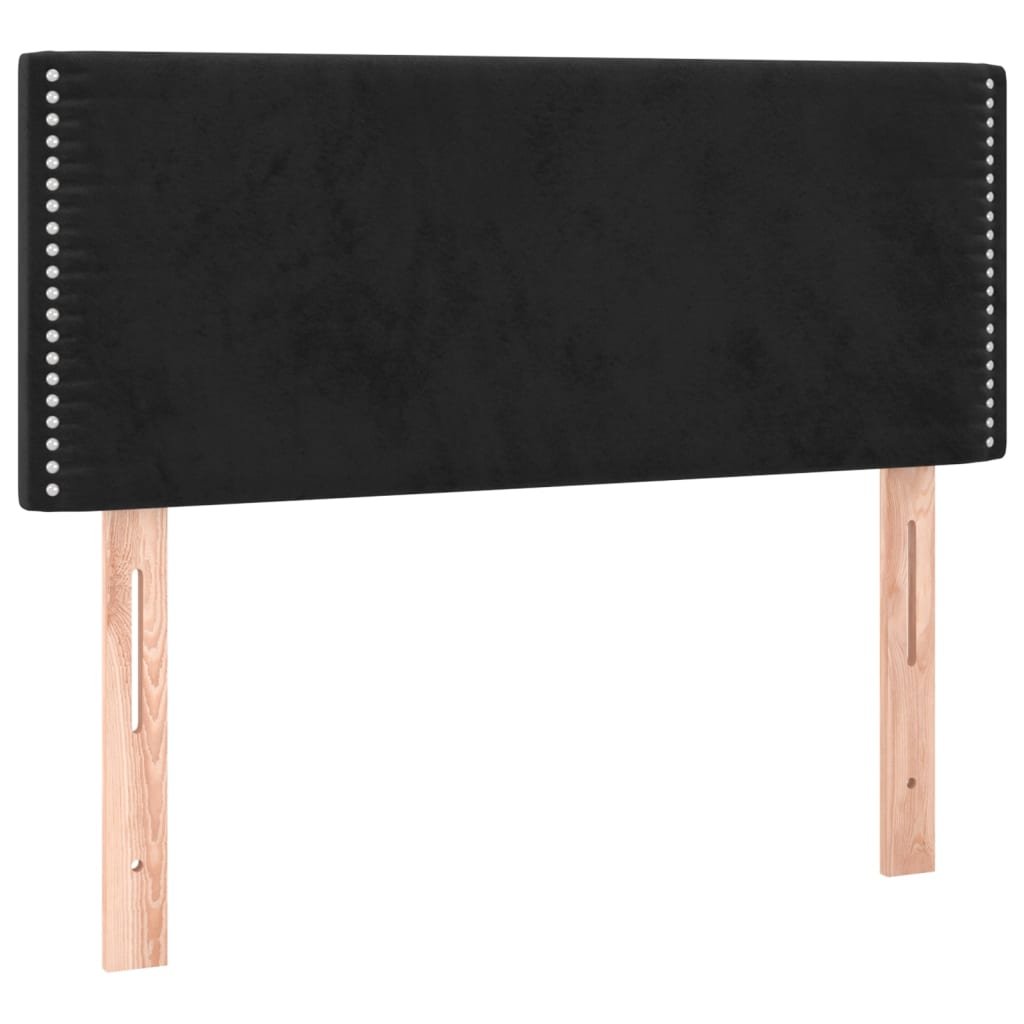 vidaXL Κρεβάτι Boxspring με Στρώμα Μαύρο 100x200 εκ. Βελούδινο