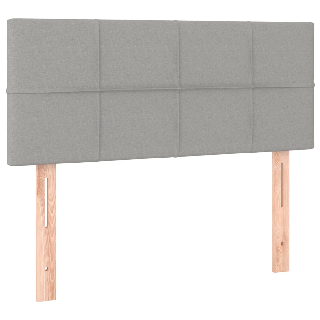 vidaXL Κρεβάτι Boxspring με Στρώμα Ανοιχτό Γκρι 120x200 εκ. Βελούδινο