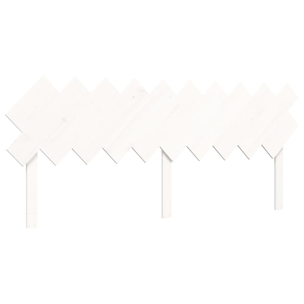 vidaXL Πλαίσιο Κρεβατιού με Κεφαλάρι Λευκό 200x200 εκ. Μασίφ Ξύλο