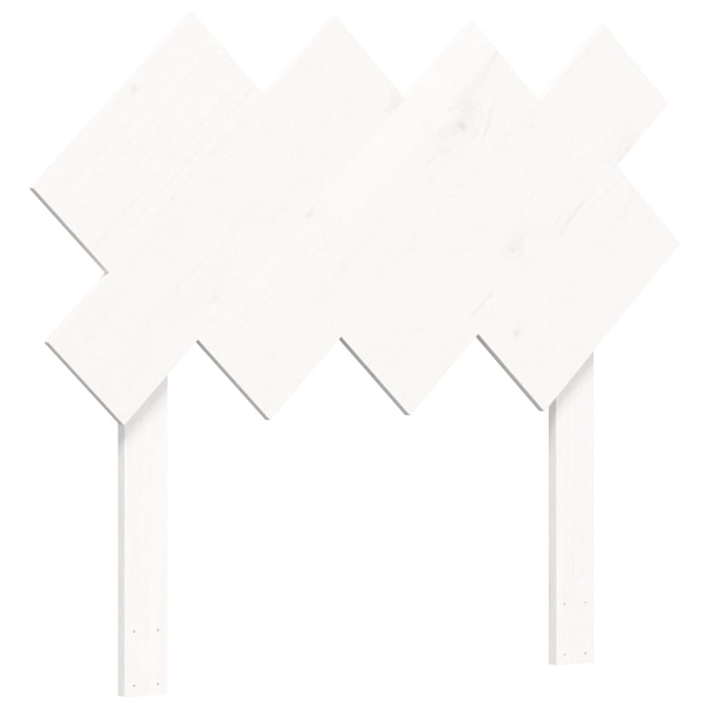 vidaXL Κρεβάτι Ηλικιωμένου με Κεφαλάρι Λευκό Μασίφ Ξύλο Single