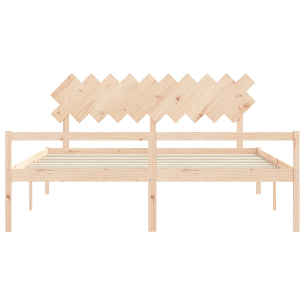 vidaXL Κρεβάτι Ηλικιωμένου με Κεφαλάρι 200 x 200 εκ. από Μασίφ Ξύλο