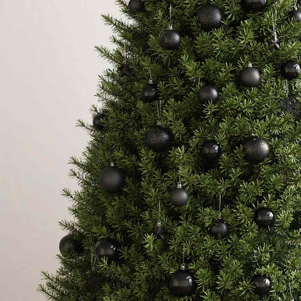 vidaXL Σετ Μπάλες Χριστουγεννιάτικες 111 τεμ. Μαύρο από Πολυστυρένιο