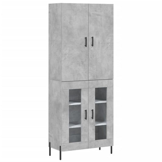 vidaXL Ντουλάπι Γκρι Σκυροδέματος 69,5x34x180 εκ. Επεξεργασμένο Ξύλο