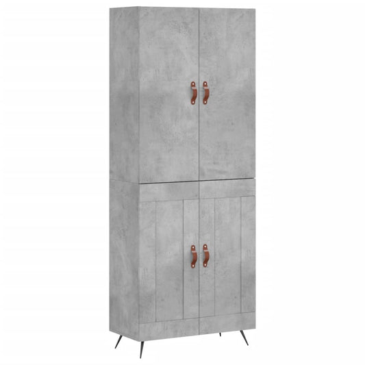 vidaXL Ντουλάπι Γκρι Σκυροδέματος 69,5x34x180 εκ. Επεξεργασμένο Ξύλο
