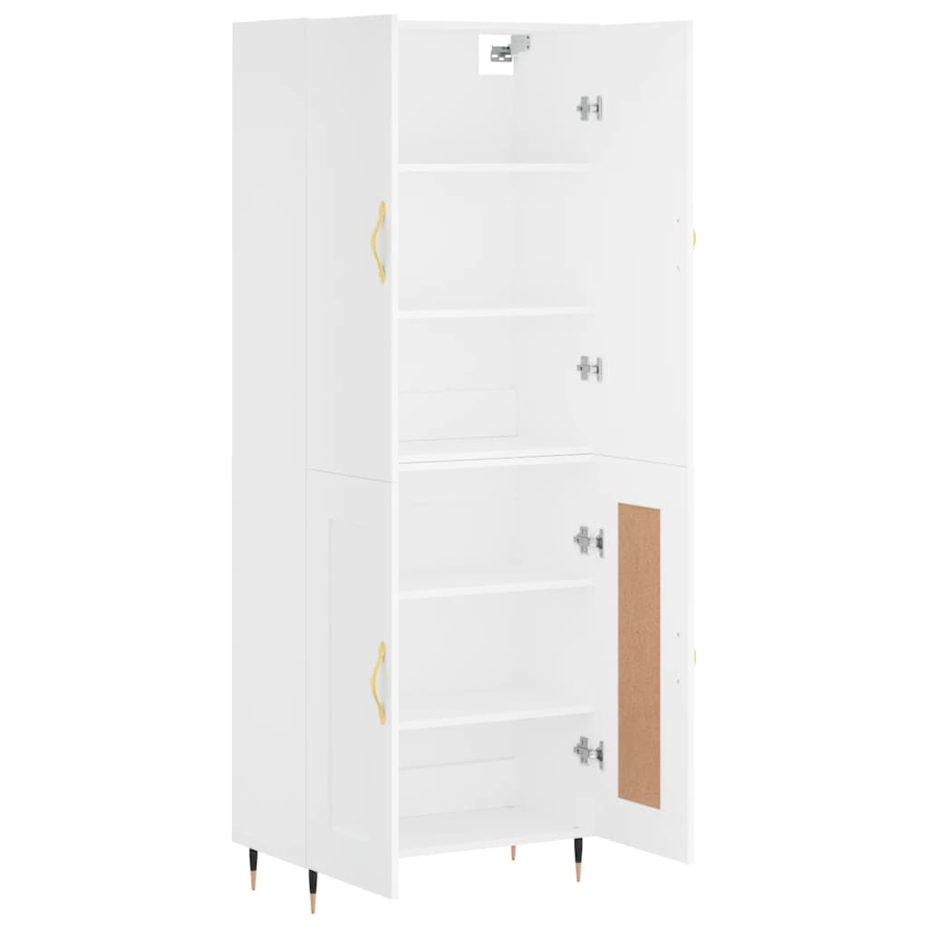 vidaXL Ντουλάπι Λευκό 69,5x34x180 εκ. από Επεξεργασμένο Ξύλο