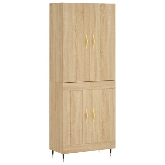 vidaXL Ντουλάπι Sonoma δρυς 69,5 x 34 x 180 εκ. από Επεξεργασμένο Ξύλο