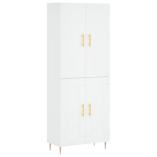 vidaXL Ντουλάπι Λευκό 69,5x34x180 εκ. από Επεξεργασμένο Ξύλο
