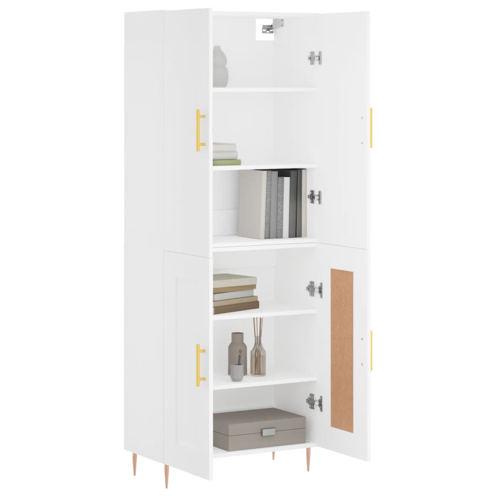 vidaXL Ντουλάπι Λευκό 69,5x34x180 εκ. από Επεξεργασμένο Ξύλο