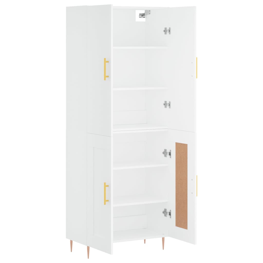 vidaXL Ντουλάπι Λευκό 69,5x34x180 εκ. από Επεξεργασμένο Ξύλο