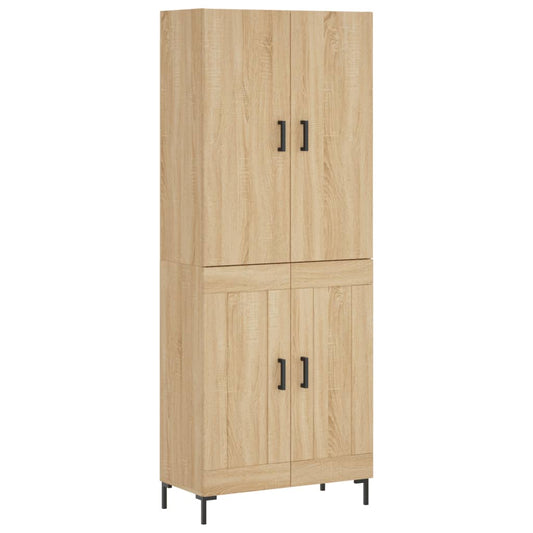 vidaXL Ντουλάπι Sonoma δρυς 69,5 x 34 x 180 εκ. από Επεξεργασμένο Ξύλο