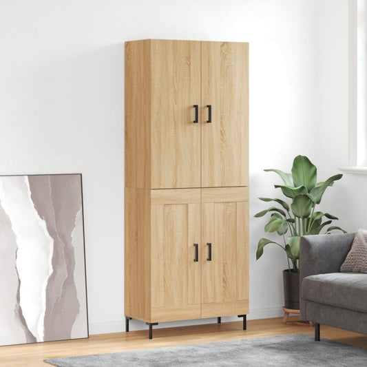 vidaXL Ντουλάπι Sonoma δρυς 69,5 x 34 x 180 εκ. από Επεξεργασμένο Ξύλο