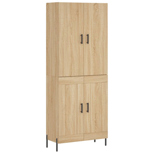 vidaXL Ντουλάπι Sonoma δρυς 69,5 x 34 x 180 εκ. από Επεξεργασμένο Ξύλο