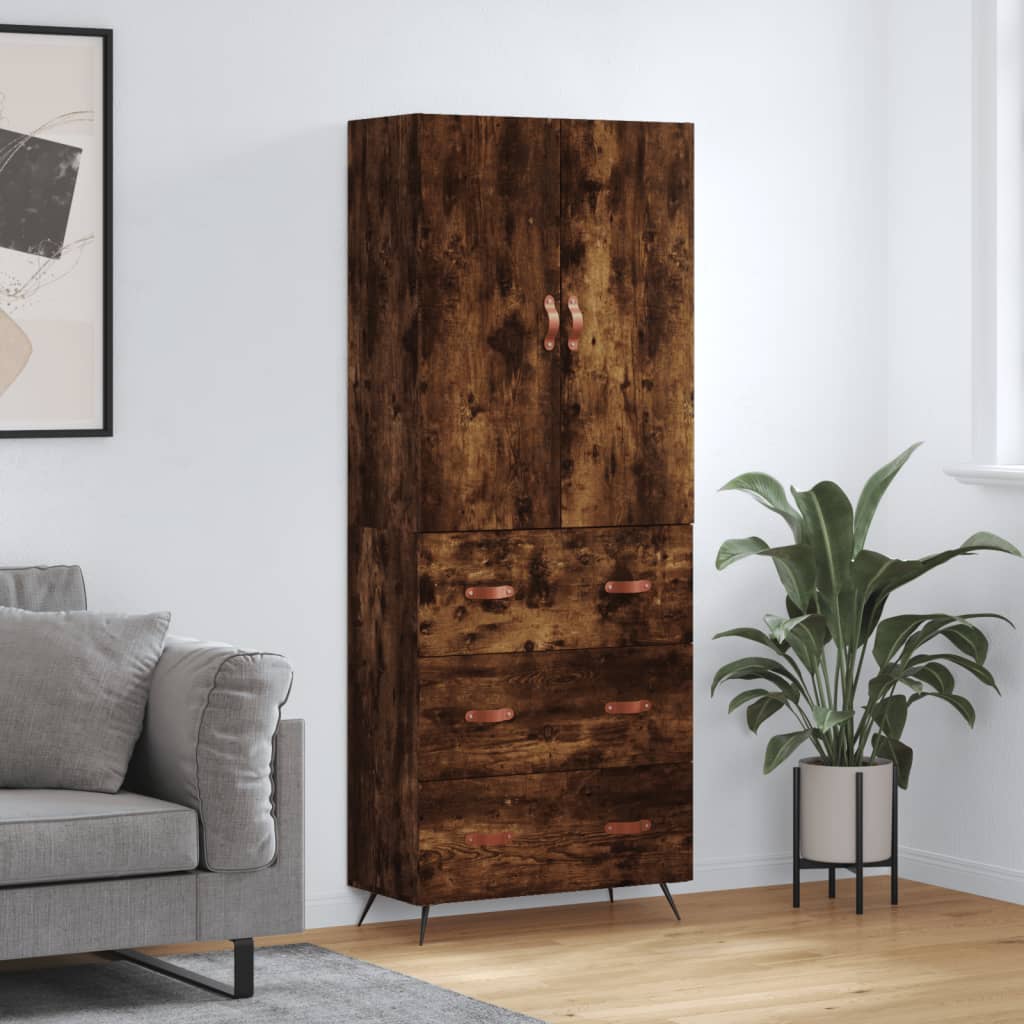 vidaXL Ντουλάπι Καπνιστή Δρυς 69,5x34x180 εκ. από Επεξεργασμένο Ξύλο