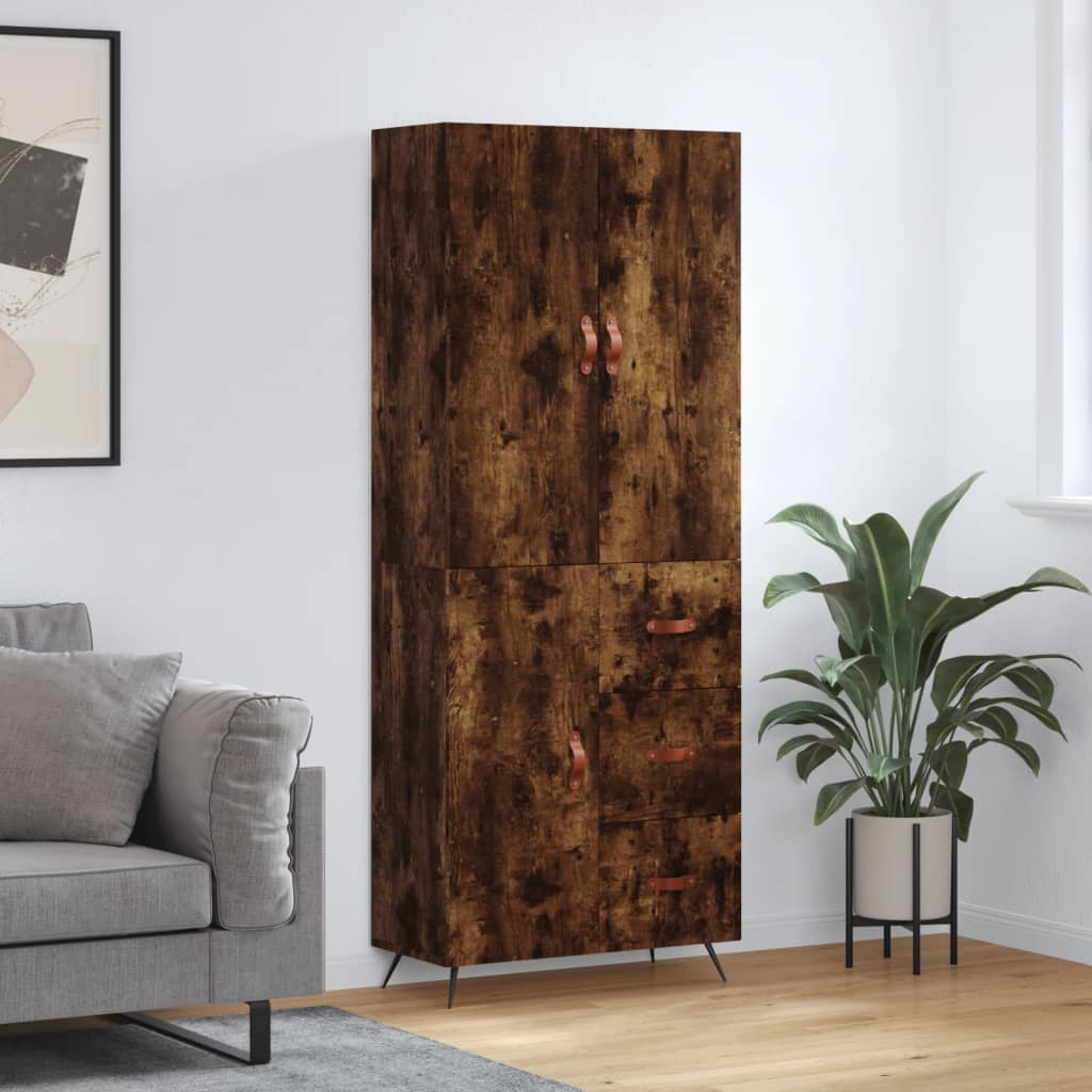 vidaXL Ντουλάπι Καπνιστή Δρυς 69,5x34x180 εκ. από Επεξεργασμένο Ξύλο