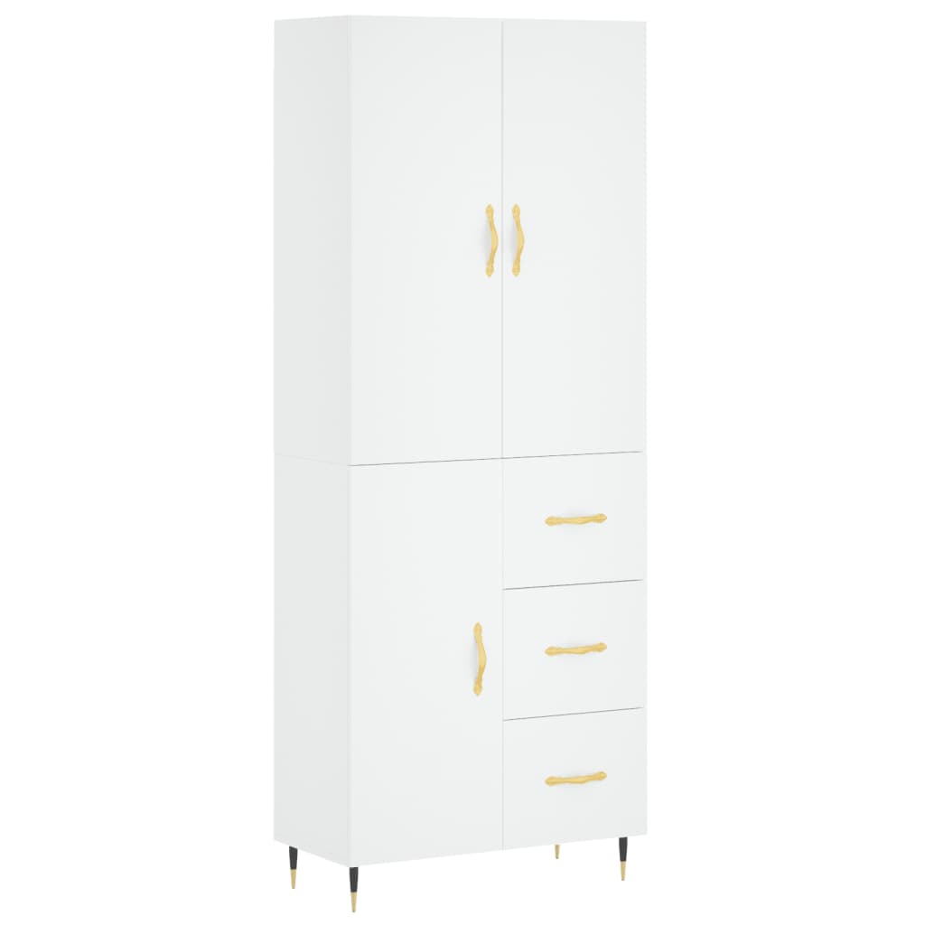 vidaXL Ντουλάπι Λευκό 69,5x34x180 εκ. από Επεξεργασμένο Ξύλο