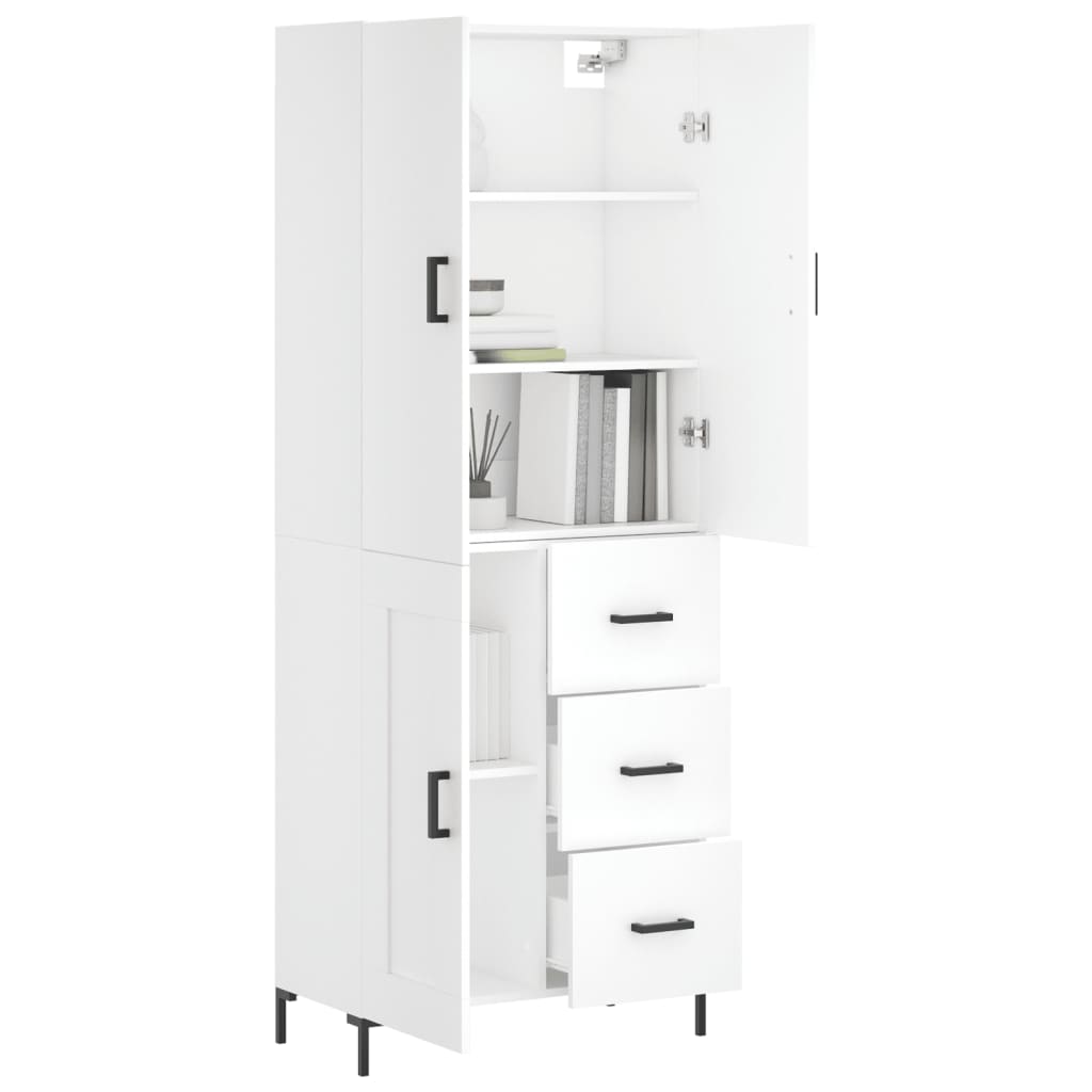 vidaXL Ντουλάπι Λευκό 69,5x34x180 εκ. από Επεξεργασμένο Ξύλο