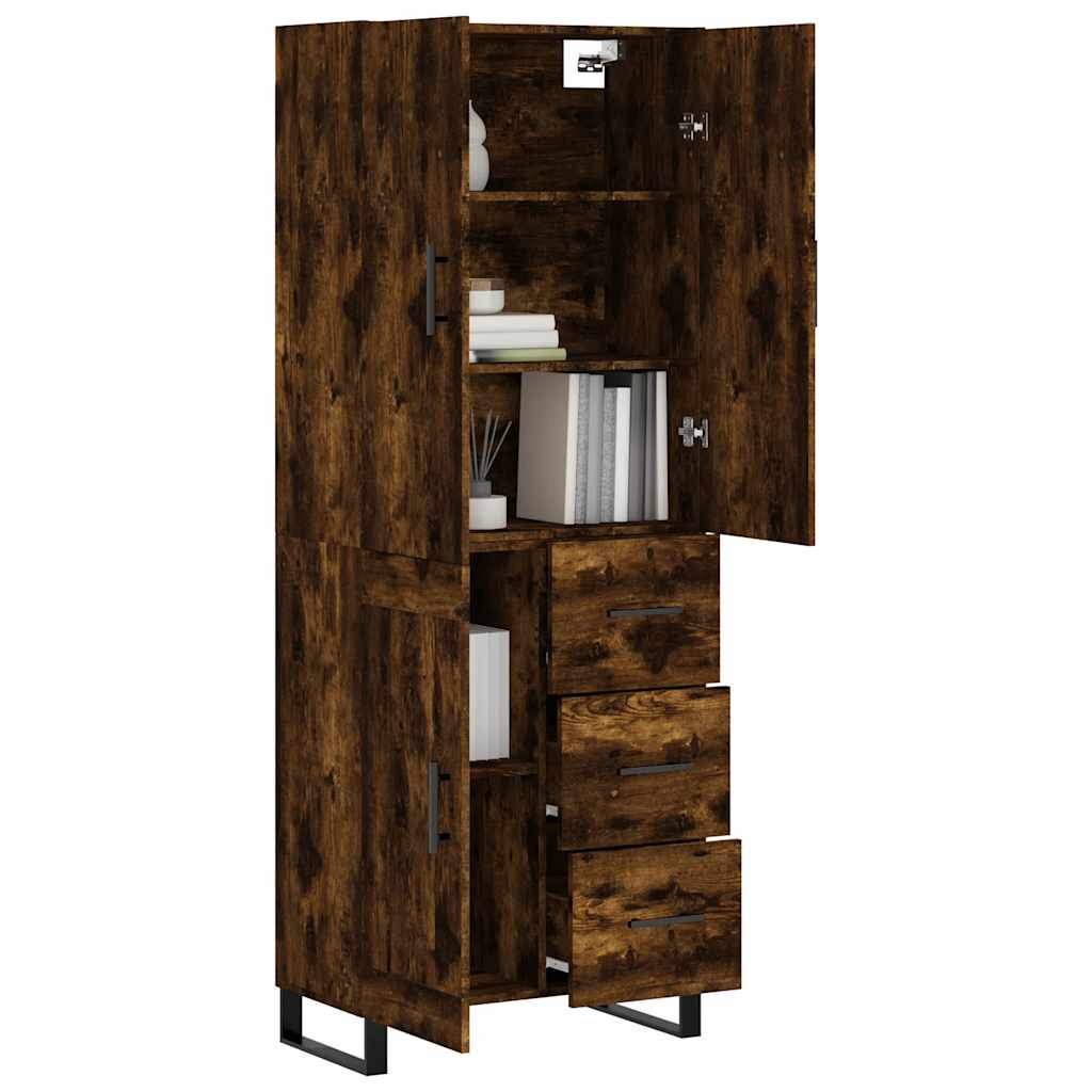 vidaXL Ντουλάπι Καπνιστή Δρυς 69,5x34x180 εκ. από Επεξεργασμένο Ξύλο