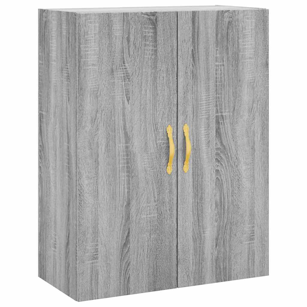 vidaXL Ντουλάπι Γκρι Sonoma 69,5 x 34 x 180 εκ. Επεξεργασμένο Ξύλο