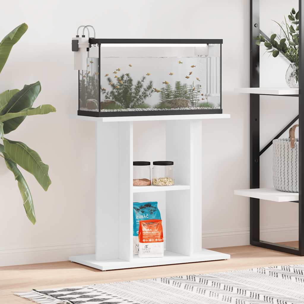 vidaXL Βάση Ενυδρείου Λευκή 60 x 30 x 60 εκ. από Επεξεργασμένο Ξύλο