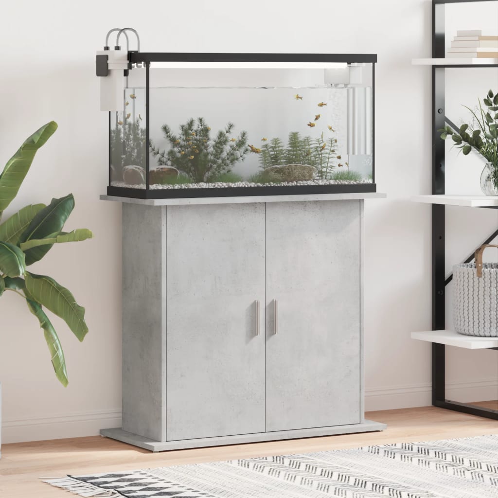vidaXL Βάση Ενυδρείου Γκρι από Σκυρόδεμα 81 x 36 x 73 εκ. από Τεχνητό Ξύλο