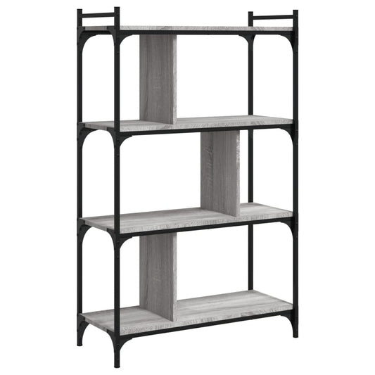 vidaXL Βιβλιοθήκη 4 Επιπέδων Γκρι Sonoma 76 x 32 x 123 εκ. Επεξ. Ξύλο