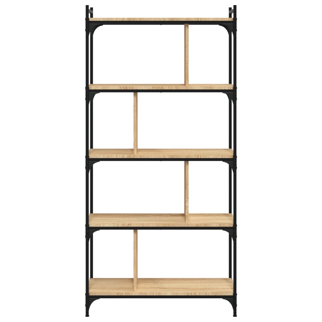 vidaXL Βιβλιοθήκη 5 Επιπέδων Sonoma Δρυς 76 x 32 x 158 εκ. Επεξ. Ξύλο