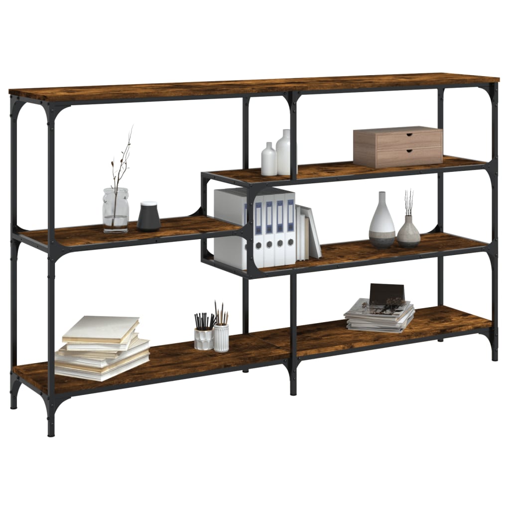 vidaXL Τραπέζι Κονσόλα Καπνιστή Δρυς 160x32x95 εκ. Επεξεργασμένο Ξύλο