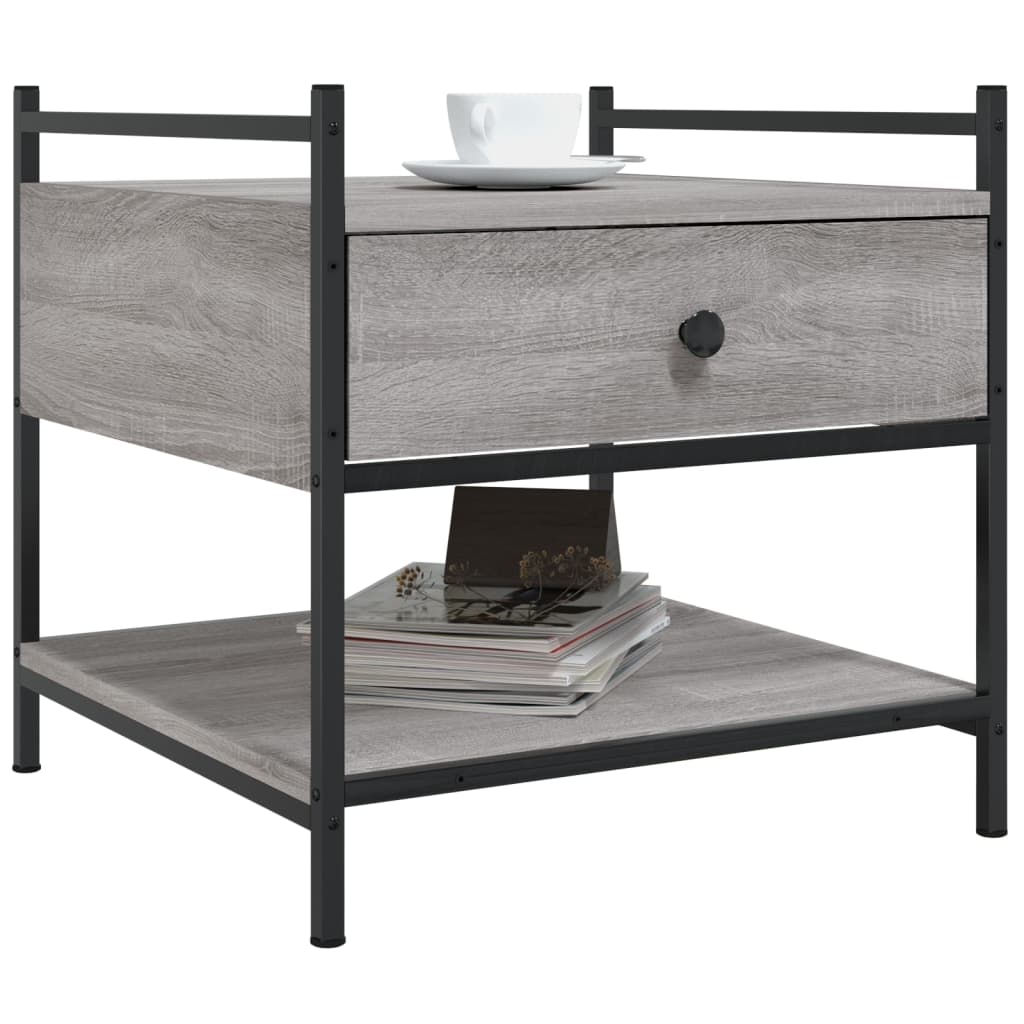 vidaXL Τραπεζάκι Σαλονιού Γκρι Sonoma 50x50x50 εκ. Επεξεργασμένο Ξύλο