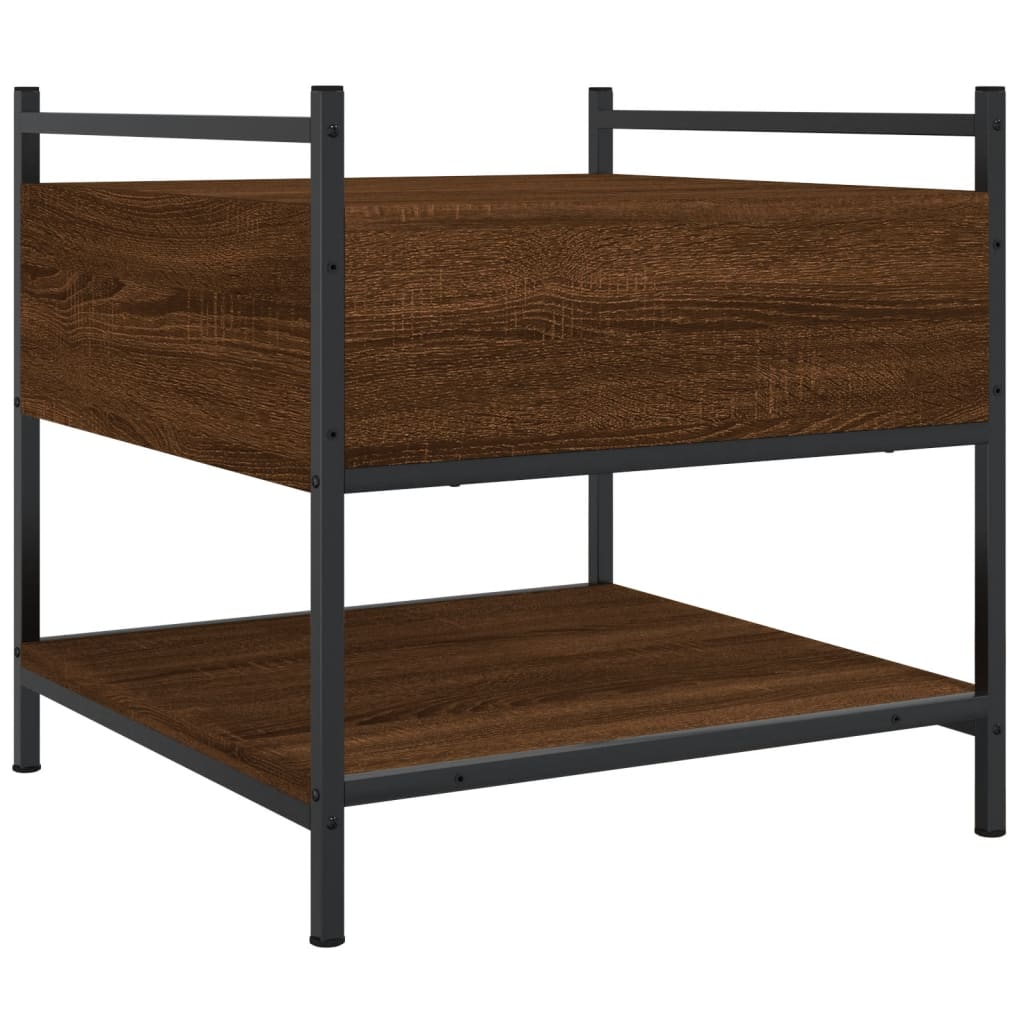 vidaXL Τραπεζάκι Σαλονιού Καφέ Δρυς 50x50x50εκ. από Επεξεργασμ. Ξύλο