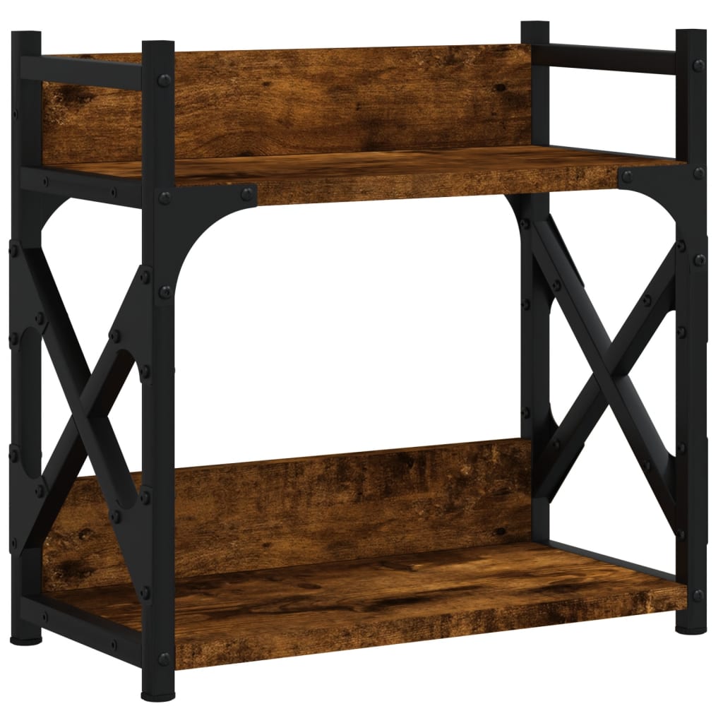 vidaXL Βάση Εκτυπωτή 2 Επιπέδων Καπνιστή Δρυς 40x20x40 εκ Επεξ. Ξύλο