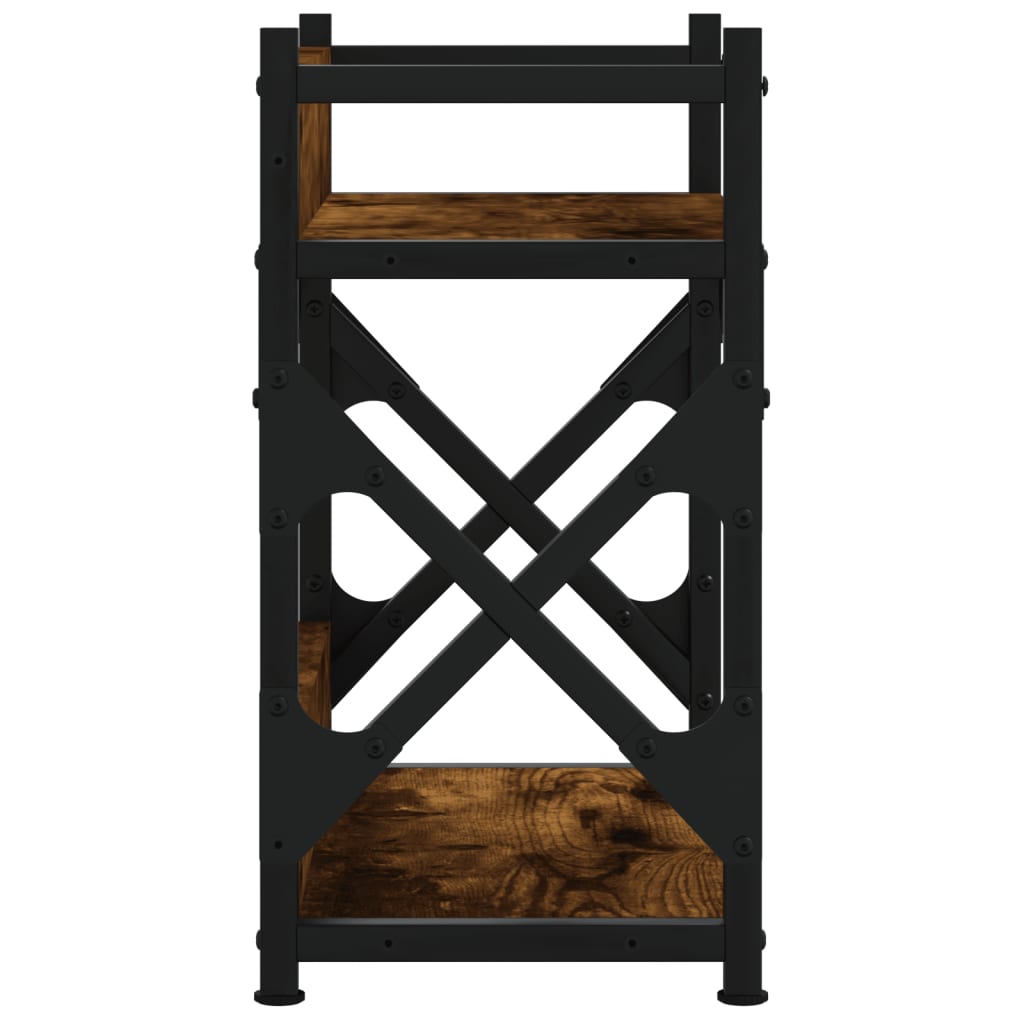 vidaXL Βάση Εκτυπωτή 2 Επιπέδων Καπνιστή Δρυς 40x20x40 εκ Επεξ. Ξύλο