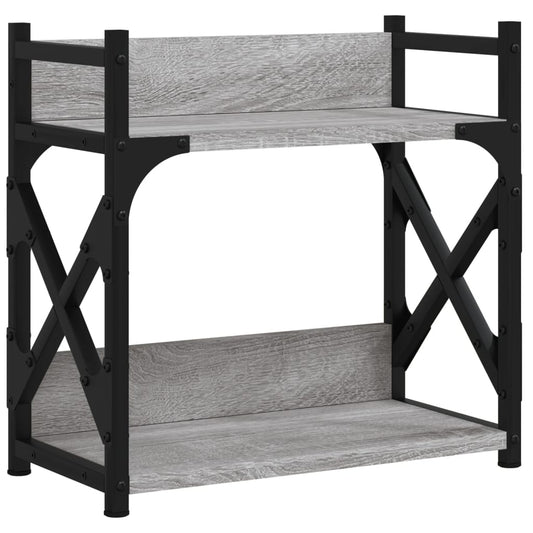 vidaXL Βάση Εκτυπωτή 2 Επιπέδων Γκρι Sonoma 40x20x40 εκ Επεξ. Ξύλο