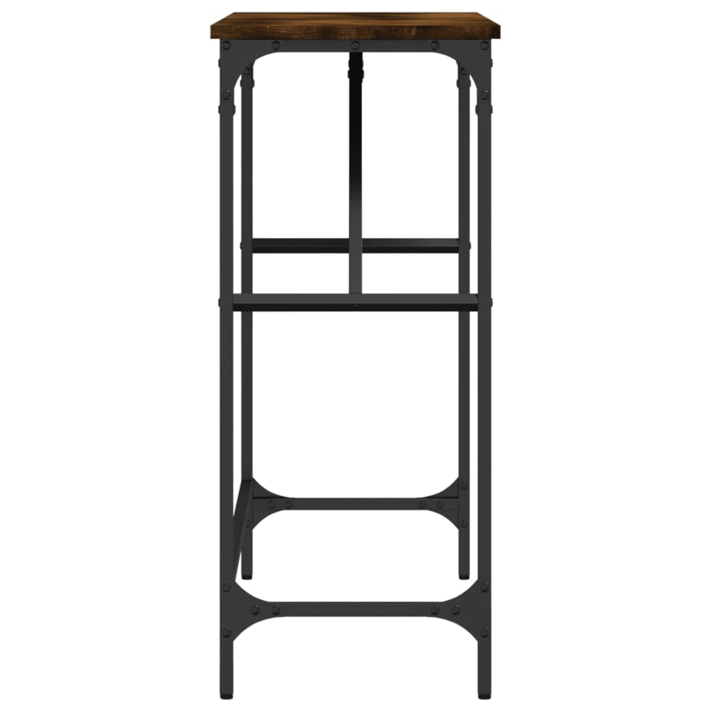 vidaXL Τραπέζι Κονσόλα Καπνιστή Δρυς 100x32x75 εκ. Επεξεργασμένο Ξύλο