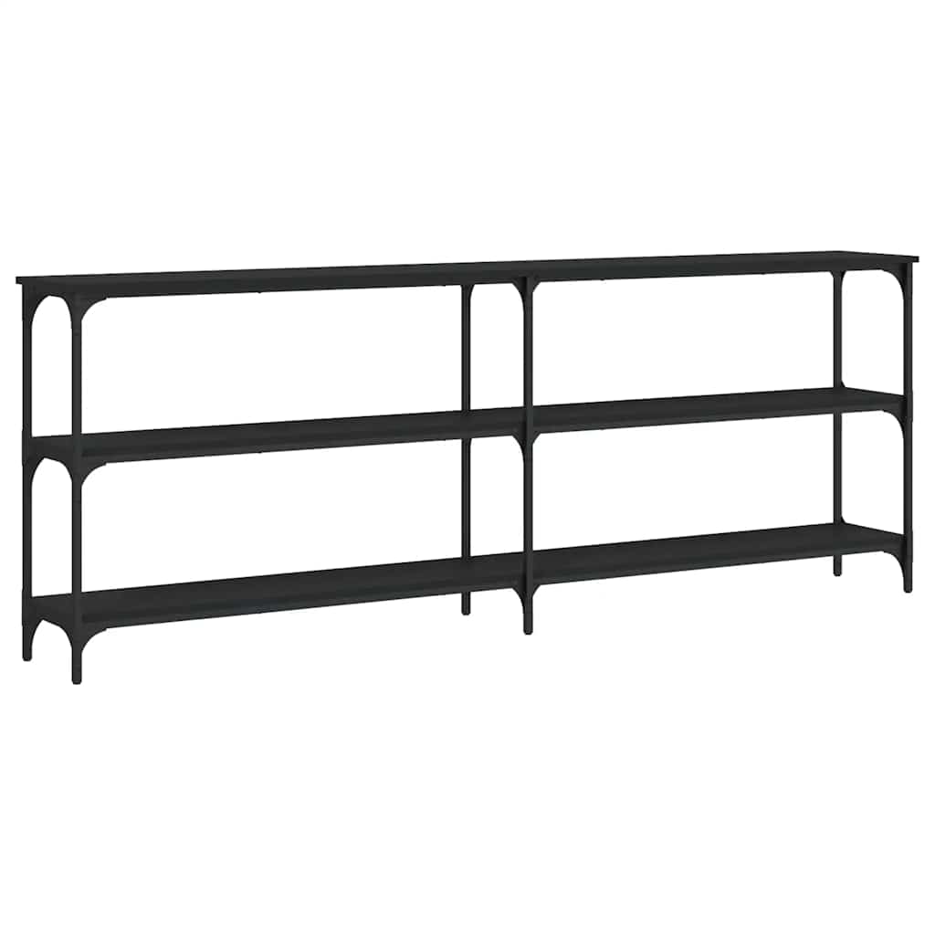 vidaXL Τραπέζι Κονσόλα Μαύρο 200x29x75 εκ. Επεξεργασμένο Ξύλο