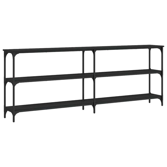 vidaXL Τραπέζι Κονσόλα Μαύρο 200x29x75 εκ. Επεξεργασμένο Ξύλο