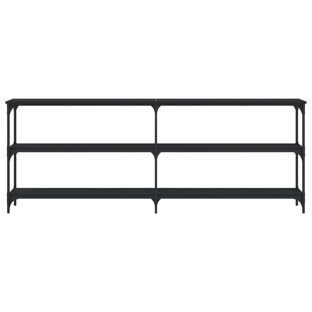 vidaXL Τραπέζι Κονσόλα Μαύρο 200x29x75 εκ. Επεξεργασμένο Ξύλο